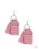 Paparazzi Picnic Pizzazz - Red Earring