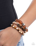 Paparazzi Seasonal Stretch - Brown Bracelet