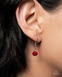 Paparazzi Teardrop Tale - Red Necklace