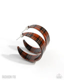 Paparazzi Fabulous Flannel - Brown Earring
