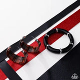 Paparazzi Fabulous Flannel - Brown Earring