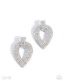 Paparazzi Stop and Shimmer - White CLIP Earring