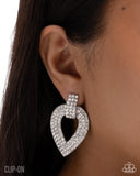 Paparazzi Stop and Shimmer - White CLIP Earring