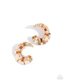 Paparazzi Crimped Color - Brown Earring