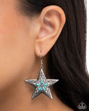 Paparazzi Sheriff Santa Fe - Blue Earring