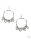 Paparazzi Boss Level - White Earring