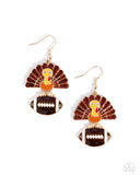 Paparazzi Turkey Bowl - White Earring