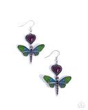 Paparazzi Dragonfly Devotion - Purple Earring
