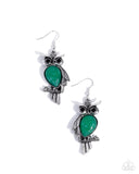 Paparazzi Owl Observation - Green Earring