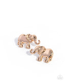 Paparazzi Elephant Eloquence - Gold Earring