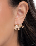 Paparazzi Elephant Eloquence - Gold Earring