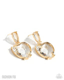 Paparazzi Fashionable Finery - Gold Earring