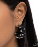 Paparazzi Captivating Corkscrew - Black Earring
