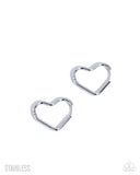 Paparazzi Smitten Sass - Silver Earring
