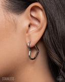 Paparazzi Smitten Sass - Silver Earring