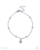 Paparazzi Turtle Timbre - Silver Anklet
