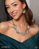 Paparazzi Ambitious Acclaim - White Earring