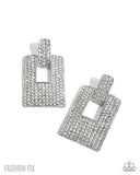 Paparazzi Sophisticated Stage - White Earring