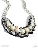 Paparazzi Timeless Tweed - Black Necklace