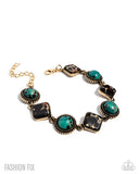 Paparazzi Free-Spirited Feat - Green Bracelet