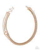 Paparazzi Chic Intuition - Gold Necklace