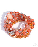 Paparazzi Thriving Tapestry - Orange Bracelet