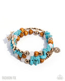 Paparazzi Spirited Sequence - Gold Bracelet