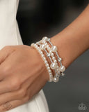 Paparazzi Adorably Amiable - White Bracelet