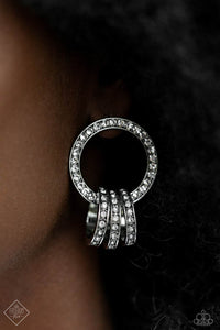 Paparazzi Adorned Allegiance - White Earrings