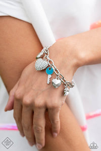 Paparazzi Charming Color - White Bracelet