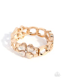 Paparazzi Chic Clover - Gold Bracelet