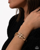 Paparazzi Chic Clover - Gold Bracelet