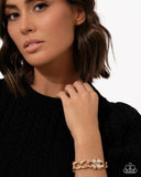 Paparazzi Chic Clover - Gold Bracelet