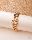 Paparazzi Chic Clover - Gold Bracelet
