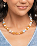 Paparazzi Porcelain Pizzazz - Blue Necklace