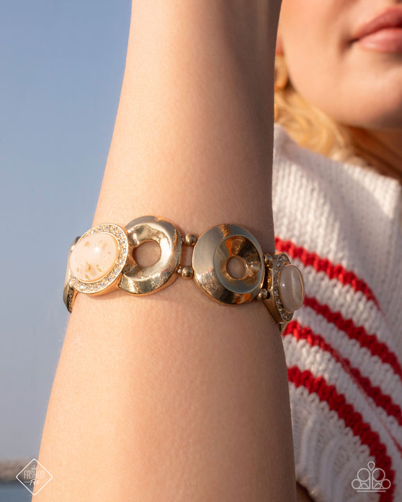 Paparazzi Feminine Flecks - Gold Bracelet