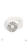 Paparazzi Gifted Gatsby - White Bracelet