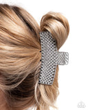 Paparazzi Glittery Gesture Surprise - White Hair Clip