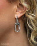 Paparazzi Heightened Haute - White Earring