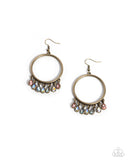 Paparazzi Hooped Hello - Brass Earring