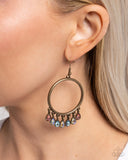 Paparazzi Hooped Hello - Brass Earring