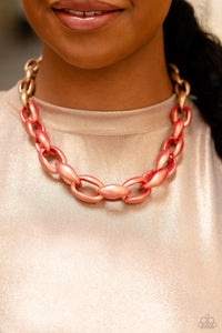 Paparazzi Statement Season - Orange Necklace