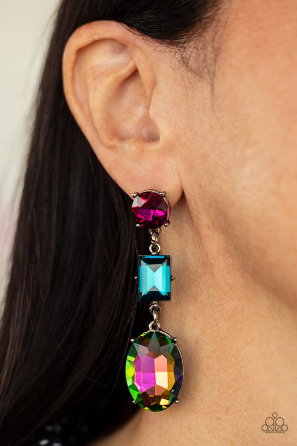 Paparazzi Extra Envious - Multi Earrings