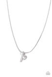 Paparazzi Seize the Initial - Silver - P Necklace