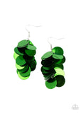 Paparazzi Now You SEQUIN It - Green Earrings