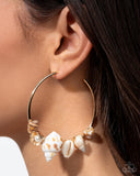 Paparazzi Seashell Sonnet - Gold Earring