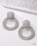 Paparazzi Sparkly Safeguard - White Earring
