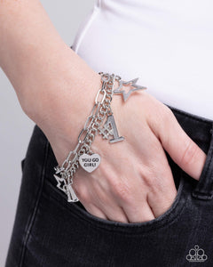 Paparazzi Team Spirit - White Bracelet