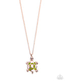 Paparazzi Turtle Tale - Rose Gold Necklace