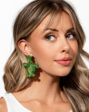 Paparazzi Turtle Tapestry - Green Earring